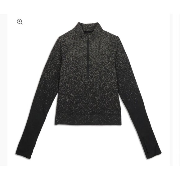 Lululemon Rest Less Cropped 1/2 Zip black tag size is missing is like small - Picture 6 of 12